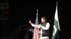 Pakistani Prime Minister Imran Khan addresses Pakistani Americans at Capital One Arena in Washington, July 21, 2019. 