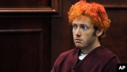 July 23, 2012: James E. Holmes appears at court in Centennial, Colorado.
