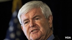 El aspirante republicano Newt Gingrich encabeza los sondeos en su partido.