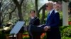 Tổng thống Hoa Kỳ Joe Biden và Thủ tướng Nhật Bản Fumio Kishida họp báo tại Vườn Hồng, Tòa Bạch Ốc, ngày 10/4/2024. 