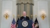 President Joe Biden delivers remarks on the October jobs report from the State Dining Room of the White House, Nov. 5, 2021, in Washington.
