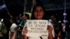 Foto de archivo de una periodista nicaragüenses durante un acto público.