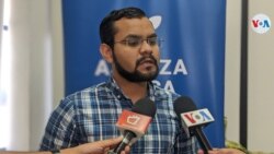 El líder estudiantil Max Jerez. [Foto VOA/Miguel Bravo]