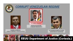 Departamento de Justicia de EEUU ofrece recompensa de 15 millones de dólares por cabecillas del "corrupto régimen de Venezuela".