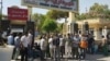 The municipality headquarters of the southwestern Iranian city of Abadan is seen here in a recent photo from a local Iranian news site. Iran's ILNA news agency says a male worker of the municipality self-immolated on May 21, 2018.
