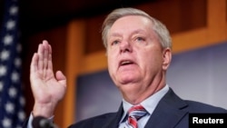 Senador Lindsey Graham, presidente de Comisión Judicial del Senado, republicano por Carolina del Norte. Foto de archivo.