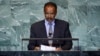 FILE - Eritrea's President Isaias Afwerki addresses the United Nations General Assembly at the U.N. headquarters, in New York, Sept. 23, 2011.