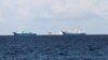 Chinese vessels are pictured in disputed South China Sea, April 21, 2017. 