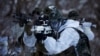 South Korean and U.S. Marines participate in a winter military drill in Pyeongchang, South Korea, Jan. 24, 2017. 