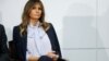 U.S. first lady Melania Trump waits to speak at the Federal Partners in Bullying Prevention (FPBP) Cyberbullying Prevention Summit on “the positive and negative effects of social media on youth” in Rockville, Maryland, Aug. 20, 2018. 