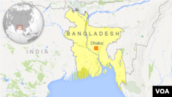 ঢাকা, বাংলাদেশের মানচিত্র। 
