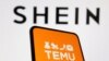 Archivo - Un teléfono muestra los logotipos de Shein y Temu.