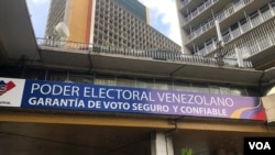 Sede del Consejo Nacional Electoral o Poder Electoral venezolano en Caracas. Mayo 25, 2021.
