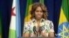 Michelle Obama speaks at the Young Africans Leaders Initiative workshop in Washington, July 30, 2014.