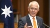 FILE - Australian Prime Minister Malcolm Turnbull speaks to the media during a press conference at Parliament House in Canberra, Australia.