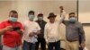 Miembros del Partido de Restauración Democrática (PRD) Nicaragua junto a Miguel Mora, quien era su precandidato para la presidencia. Foto Daliana Ocaña, VOA.