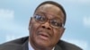 FILE - Malawi's President Peter Mutharika meets with reporters at the conclusion of the US-Africa Summit at the Institute of Peace in Washington.