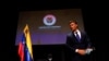 El líder opositor Leopoldo Lopez durante una rueda de prensa en Madrid, España, el martes 27 de octubre de 2020.