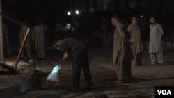 په کوټه کې د یوې پحوانۍ چاودنې نه د وروسته حال یو تصویر