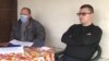 Kosovo, Vreoce, Dusan Pesic and his father Mile; Dusan did not recieve his paycheck in 9 years