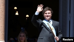El presidente de Argentina, Javier Milei, el día en el que tomó el mando en una ceremonia en Buenos Aires.