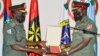 Lokacin da Manjo Janar Farouk Yahaya (dama) ya kama aiki a ranar Juma'a 28 Mayu, 2021 (