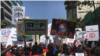 Kenyan protesters, predominantly young people, march demanding their government take immediate action against climate change, in Nairobi, Kenya, Sept. 20, 2019. (M. Yusuf/VOA)