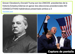 Captura de pantalla de publicación en X.