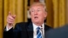 President Donald Trump speaks in the East Room of the White House in Washington during a meeting with House Republicans about a proposed health bill, March 7, 2017.