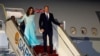 Britain's Prince William and Catherine, Duchess of Cambridge, arrive in Islamabad, Pakistan, Oct. 14, 2019. 