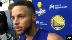 Stephen Curry de Golden State à Oakland, en Californie, le 23 septembre 2017.