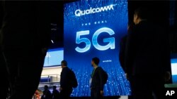 ARCHIVO- Pabellón de Qualcomm en la expo CES International. Las Vegas, Nevada, 9-1-19. (AP Foto/John Locher).