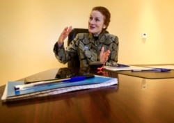 La directora ejecutiva de UNICEF, Henrietta Fore, aparece durante una entrevista con AFP de 2019.