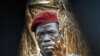 Lord's Resistance Army (LRA) commander Caesar Acellam gestures as he talks to the media after he was captured by Ugandan soldiers tracking LRA fugitive leaders at a forest bordering the Central African Republic and the Democratic Republic of Congo.