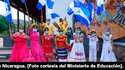 Apertura de la celebración Fiestas Patrias en Nicaragua. [Foto cortesía del Ministerio de Educación].