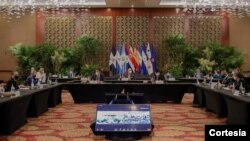 Cumbre Extraordinaria de jefes de Estado y de Gobierno del Sistema de la Integración Centroamérica (SICA), junio 2021. [Foto cortesía]