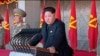In this image made from video, North Korean leader Kim Jong Un delivers a speech during the ceremony to mark the 70th anniversary of the country's ruling party in Pyongyang, Oct. 10, 2015. 
