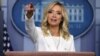 La portavoz de la Casa Blanca, Kayleigh McEnany, se dirige a los periodistas durante una rueda de prensa, el miércoles 6 de mayo de 2020..