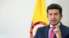 El ministro de Defensa de Colombia, Diego Molano, habla durante una entrevista con Reuters en Bogotá, Colombia, el 11 de febrero de 2021.