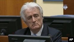 Radovan Karadzic, de 70 años, fue condenado a 40 años de prisión por la masacre de Srebrenica en 1995.