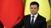 El presidente de Ucrania, Volodymyr Zelenskiy, durante una conferencia de prensa en Kiev el 23 de febrero de 2022.