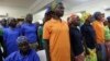 FILE - In this May 8, 2017, photo, Chibok schoolgirls, recently freed from Nigeria extremist captivity, are photographed in Abuja, Nigeria.