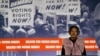 Yolanda Renee King, nieta del difunto activista de derechos civiles Martin Luther King Jr., habla durante una conferencia de prensa para instar a los demócratas a aprobar una ley que proteja los derechos de voto durante el Día de Martin Luther King Jr., en Union Station en Washin