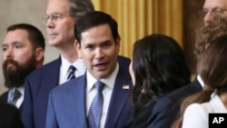 El senador Marco Rubio asiste a la inauguración presidecial de Donald Trump en el Capitolio de Washington, el 20 de enero de 2025.