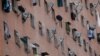 Archivo. Antenas del servicio de televisión por cable DirectTV se observan en un edificio en Caracas, Venezuela. 22 de mayo 2020.