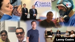 Collage de profesionales salvadoreños que están innovando en sus campos durante la pandemia del nuevo coronavirus. [Foto: Lenny Castro/VOA]