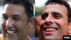 Pablo Pérez (izquierda) y Enrique Capriles son los precandidatos de oposición con más apoyo, según sondeos.