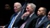FILE - From left, U.S. President Joe Biden, then-Speaker of the House of Representatives Kevin McCarthy, House Minority Leader Hakeem Jeffries and House Majority Leader Steve Scalise listen during the National Prayer Breakfast, at the Capitol in Washington, Feb. 2, 2023.