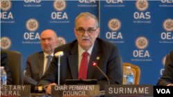 Consejo Permanente de la OEA trata crisis del Perú y aprueba resolución de apoyo a la petición del Gobierno del presidente Pedro Castillo, el 20 de octubre de 2022. [Captura de pantalla]