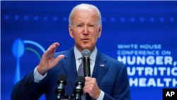 El presidente Joe Biden durante la conferencia de la Casa Blanca sobre hambre, nutrición y salud, el 28 de septiembre de 2022.
